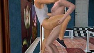 A sexy pair of 3D studs are having some hot anal sex porn video